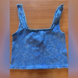 Forever 21 Blue Cropped Tank Top